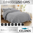 Edredón Conforter Sedalina y Sherpa ALAIN DELON LISO Gris de Icelands