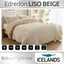 Edredón Conforter Sedalina y Sherpa ALAIN DELON LISO Beige de Icelands
