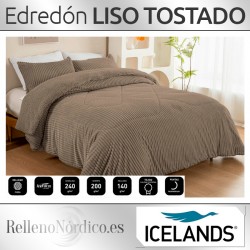 Edredon Conforter Sedalina y Sherpa ALAIN DELON LISO Tostado de Icelands