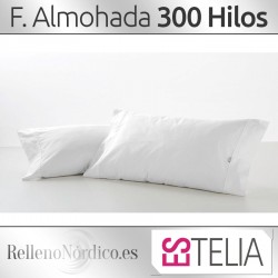 Funda de Almohada 300 Hilos Algodón Satén de Estelia